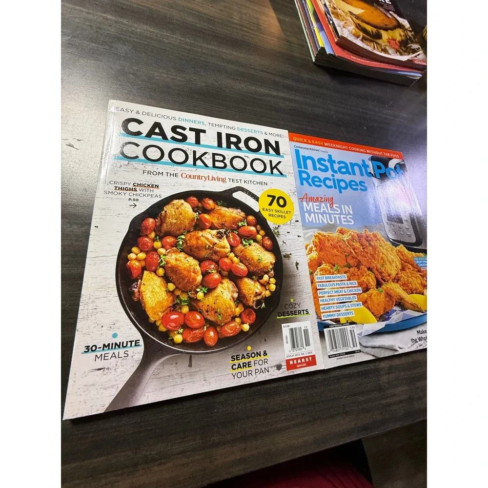 Country Living Cast Iron Cookbook & Instant Pot Recipes Magazine Bundle Recip